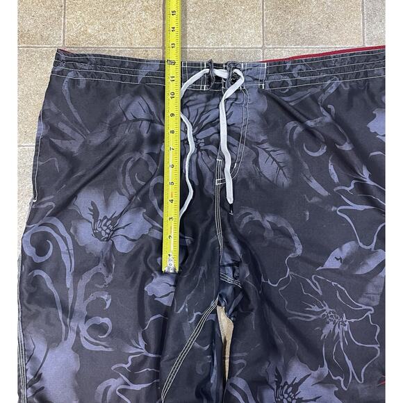 Speedo Men’s Swim Trunks Size 40” Waist 10”Inseam Black & Gray Liner -Hawaiian - Picture 4 of 10